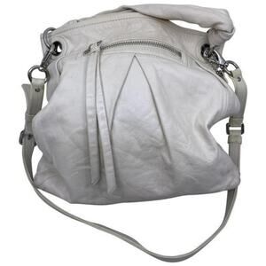 Coach xl shoulder white leather cross body bag